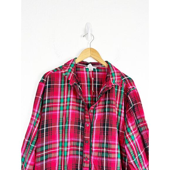 NWT Victoria’s Secret Flannel Romper Size XXL Red Plaid Print Pajamas Sleepwear - Picture 4 of 14